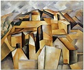 Houses on the Mountain - Hand Painted Picasso Cubist Oil Painting On ...