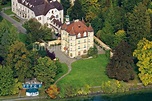 Luftbild Feldafing - Schloss Garatshausen am Ufer des Starnberger Sees ...