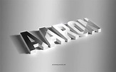 2K Descarga gratis | Aaron, arte 3d plateado, gris, con nombres, nombre ...