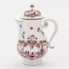 A MEISSEN PORCELAIN HOT-MILK JUG AND COVER, CIRCA 1735, BLUE CROSSED ...