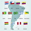 Bandeiras de países de América do Sul — Vetor de Stock © polesnoy #21072211