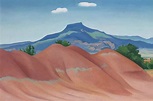 Georgia O'Keeffe | Red Hills with Pedernal, White Clouds (1936) | MutualArt