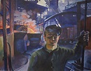 Conrad Felixmüller, Hochofenarbeiter / Blast furnace worke… | Flickr