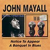 JOHN MAYALL Notice To Appear/A Banquet In Blues 2 CD Boxset | Cruise ...