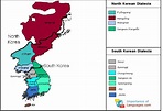 Korean Language Dialects List / Map - ImportanceofLanguages.com