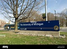 University of Michigan Central Campus sign in Ann Arbor Michigan USA ...