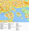 Detallado mapa turístico del centro de Estocolmo | Estocolmo | Suecia ...