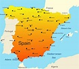 Cities map of Spain - OrangeSmile.com