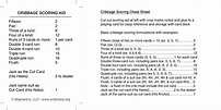 Printable Cribbage Scoring Chart Pdf
