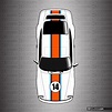 Porsche 964 Gulf Colors Stripes with Race Number by KI Studios