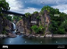 Paterson Great Falls - Vue de la Grand Falls sur la rivière Passaic ...