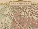 Vintage Map of Birmingham 1851