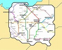 Poland railways in the style of a subway map. | Map, Subway map, Poland map