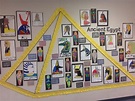 an ancient egypt themed bulletin board with pictures on it