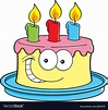 Cartoon cake with candles vector image on VectorStock | Cartoon cake ...