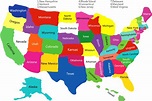 50 States of America | List of States in the US | Paper Worksheets ...