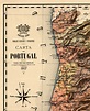 Mapa antiguo de Portugal 1917 Mapa de Portugal Mapa | Etsy