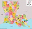 Louisiana Map With Cities And Parishes | semashow.com
