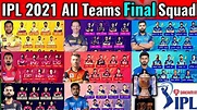 IPL 2021 All Teams Full Squad | All Teams Probable Squad IPL 2021 | IPL ...