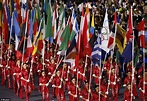 London 2012 closing ceremony: Athletes parade into Olympic stadium ...