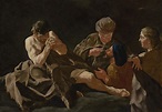 Eliphaz Bildad and Zophar consoling Job Painting by Giulia Lama | Pixels