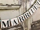 Banner recién casado letrero de boda rústico decoración - Etsy España