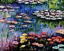 violetas: NENÚFARES Y EL PUENTE - CLAUDE MONET