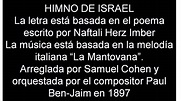(393 Himnario) HATIKVA – LA ESPERANZA – Himno de Israel en Español ...