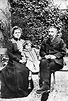 Photograph of Marie Curie (1867-1934), her husband Pierre (1859-1906 ...