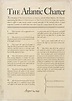 Carta del Atlántico de Franklin D. Roosevelt y Winston Churchill