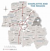 Map of Charlotte NC and surrounding area - Charlotte NC map of ...