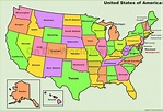 Map Of Usa Showing States – Map Of The Usa With State Names
