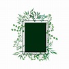 Marco verde con ramas y hojas | Vector Premium