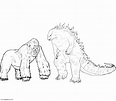 Godzilla Vs Kong Coloring Pages - Coloring Home