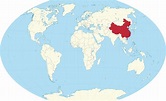 China en el mapa mundial: países circundantes y ubicación en el mapa de ...