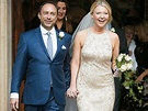 Jimmy Wales and Kate Garvey on their wedding day at Wesley’s Chapel in ...