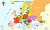 Mapa de Europa: Político y Físico (Mudo y con Nombres) + Países