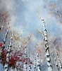 Birch Sky Painting by Margaret Niven - Fine Art America
