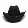 Stampede Hats | 100X Wool Felt Black Cowboy Hat with Leather Tassles ...