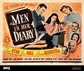 MEN IN HER DIARY, US lobbycard, clockwise from left: Jon Hall, Peggy ...