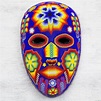 Beaded Huichol Mask Mexican Folk Art Handmade in Mexico - Estrella | NOVICA