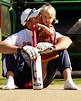 DECEMBER 25: Matthew Hayden of Australia kisses daughter Grace while ...