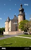 Moated castle Gemen, Borken, Muensterland, North Rhine-Westphalia ...