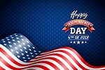 Happy Independence Day of the USA Vector Illustration. Fourth of July ...