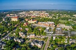Aerial View Of Lawrence Kansas And Its State University Stock Photo ...