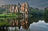 Visit the Externsteine Sandstone Rocks in the Teutoburg Forest in Germany