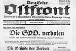 LeMO Bestand - Objekt - Zeitungstitel "Die SPD verboten", 1933