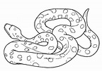 Dibujos para colorear: Anaconda imprimible, gratis, para los niños y ...