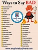 33 Ways to Say Bad in English - English Study Here