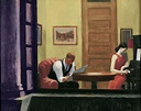 ROOM IN NEW YORK de Edward Hopper, 1932. Óleo sobre lienzo. American ...